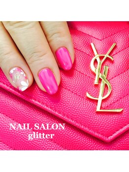 ネイルサロン グリッター(NAIL SALON glitter)/お花囲みネイル