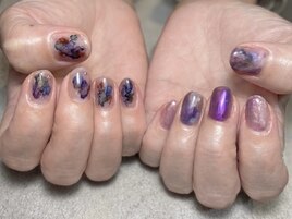 ～パープルニュアンスネイル～