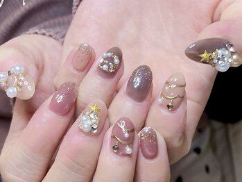 ウサギネイル 新大久保店(usagi nail)/ピンクネイル