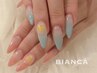 -チップ長さだし10本-【ハンドアート2本ネイル】¥12800