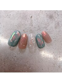 ニュアンスフレークネイル
