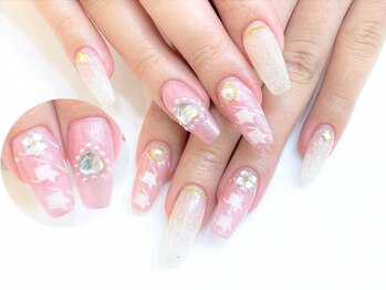 ネイルコレクション ベビーピンク(Baby Pink)/スカルプ付け放題★千鳥格子