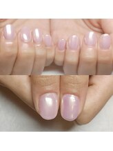 マニエネイル(mani e nail)/オーロラピンク/深爪矯正