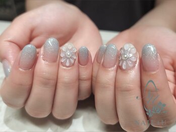 ネイルプラスユウ(NAIL+U)/ぷっくりお花ネイル