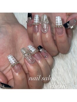 シェリー(cherie)/千鳥柄ネイル