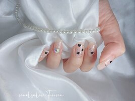 大人ガーリー ハートネイル