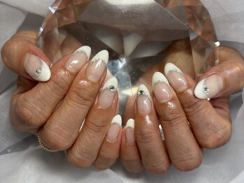 ネイルンデコ (Nailn Deco)/フレンチ　ラメラインあり 