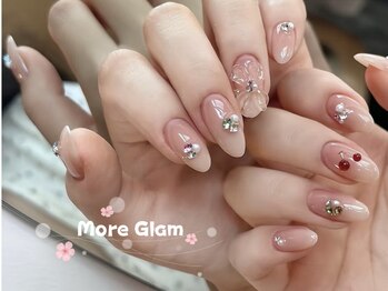 モアグラム 池袋東口店(More Glam)/ぷっくりフラワー/春/桜