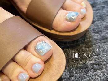 リアネイル(liaNail)の写真/指先から夏のおしゃれを！シンプル上品フットネイルで、周りと差がつく大人女子の足元を演出♪