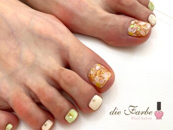 ネイルサロン ディファーベ(die Farbe)/フラワーフットネイル