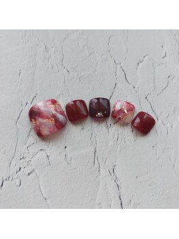 フレイムス アイラッシュ アンド ネイル(FRAMES)/大理石ネイル☆