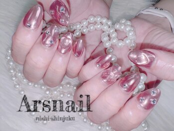 アルスネイル(Ars nail)/ピンクミラーネイル