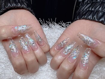 レアネイル 新宿(le'a nail)/クリアラメネイル