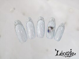 マグネット×ラメフレンチネイル