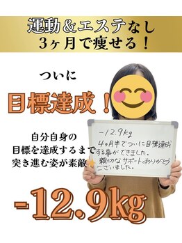 Noa接骨院 はりきゅう院/目標達成で「－12.9kg」