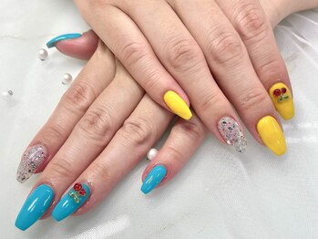 ネイルネージュ 錦糸町(Nail Neige)/持ち込み(ネオンカラー/チェリー