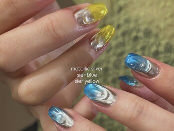 ルカ 原宿(lux)/メタリック × カラグラ