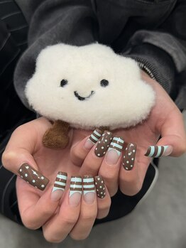 ラン(Ran)/ボーダー＆ドットネイル