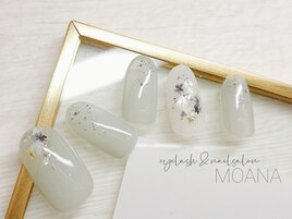 くすみグリーン×ドライフラワー