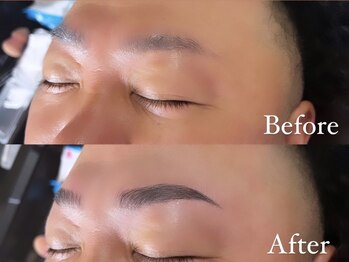 エムズアイブロウ 難波店(M’sアイブロウ)/メンズHBL☆before→After #眉毛