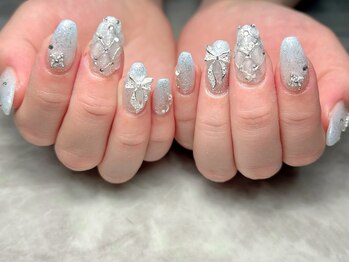 ブリスフルハピネス(Blissful happiness)/ゴテゴテリボンネイル