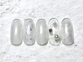 クリアホワイトネイル