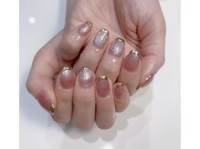 クリスタルネイルサロン(Crystal Nail)/マグネットミラーフレンチ
