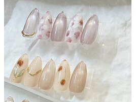 春ネイル/お花ネイル/マグネット