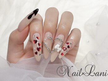 バレンタインネイル
