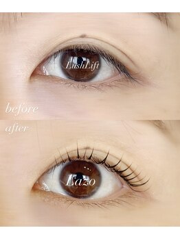 ラソ(Lazo)の写真/リニューアルクーポンまつ毛パーマ（上）、アイブロウモデルご新規様５０％オフ