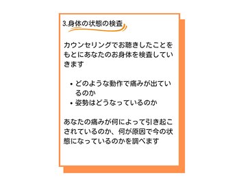 なないろ接骨院 なないろトレーニングセンター/3.身体の状態の検査