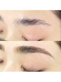 ラドール 池袋東口(La'dor)の写真/ハリウッド人気!アイブロウWAX×眉毛パ-マ×メイク/骨格デザインで小顔立体効果◎まつ毛パ-マ+美眉set¥6600