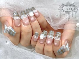 チェックネイルデザイン♪