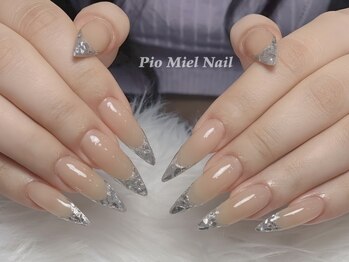 シルバーフレンチ美爪ネイル