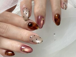 秋ネイル　☆べっこうネイル