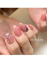 レッシュネイル サロンアンドスクール(RECH NAIL salon&school)/上品フラワーネイル