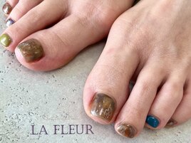 ニュアンス秋ネイル