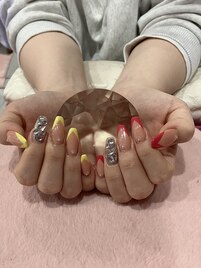 ななめフレンチストーン埋め込み