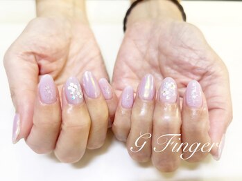 ジーフィンガー 大井町店(G Finger)/ミオーロラ紫陽花ネイル♪