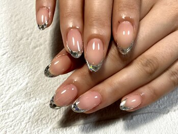 ニコリー(nicolie)/ガラスフレンチネイル