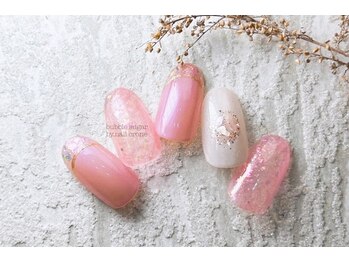 バブル シュガー バイ ネイルクローネ(bublle sugar by.nail crone)/ピンクオーロラネイル