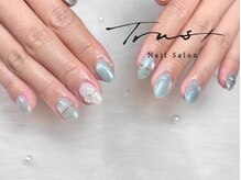 トラストネイル 佐野店(TRUST Nail)/クリアフラワーネイル
