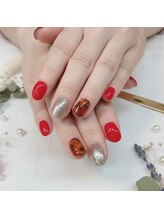 アップネイル/べっこうネイル