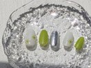 フラワー水滴ネイル