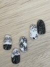 痛ネイル(モノクロ)