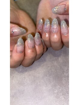 Mネイルアンドカフェ シェレステ/フラッシュ × グラデーション