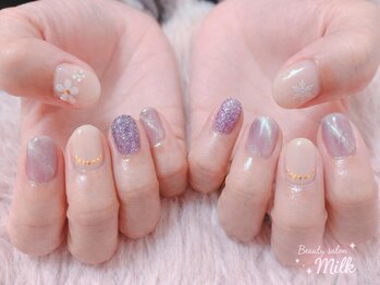 ビューティサロンミルク/大人かわいい冬ネイル