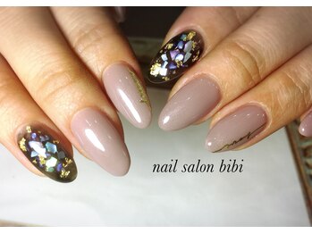 ネイルサロン ビビ(bibi)/秋シェルネイル