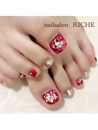 シェルとボルドーネイル