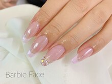 バービーフェイス 恵比寿(Barbie Face)/フレンチと宝石クリアフレンチ
